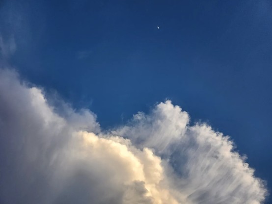 Sky with clouds and moon