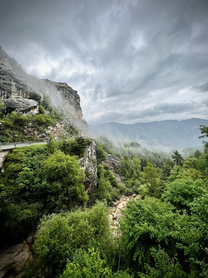 Nice atmosphere and brown river due to the heavy rain